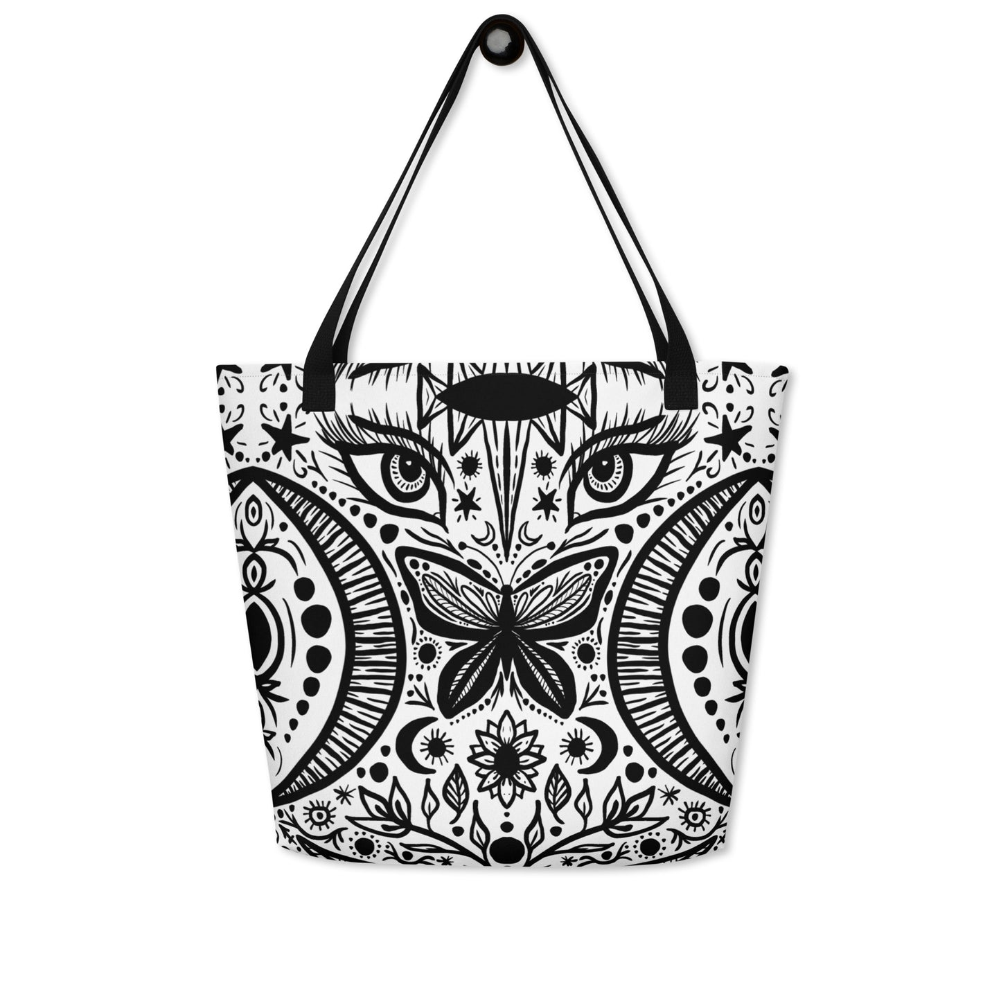 All Seeing All-Over Print Large Tote Bag