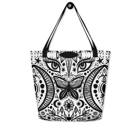 All Seeing All-Over Print Large Tote Bag