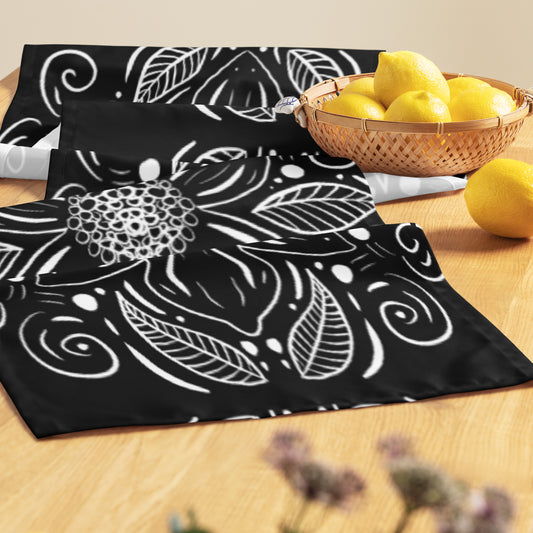 Fleur Noir Table runner